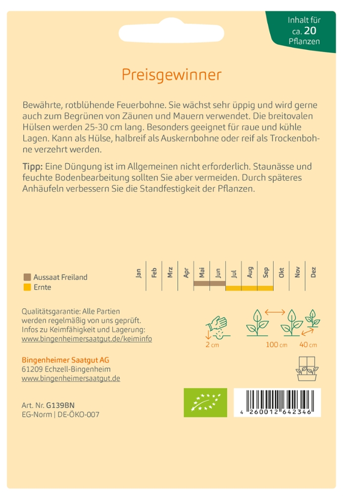 Feuerbohne 'Preisgewinner'