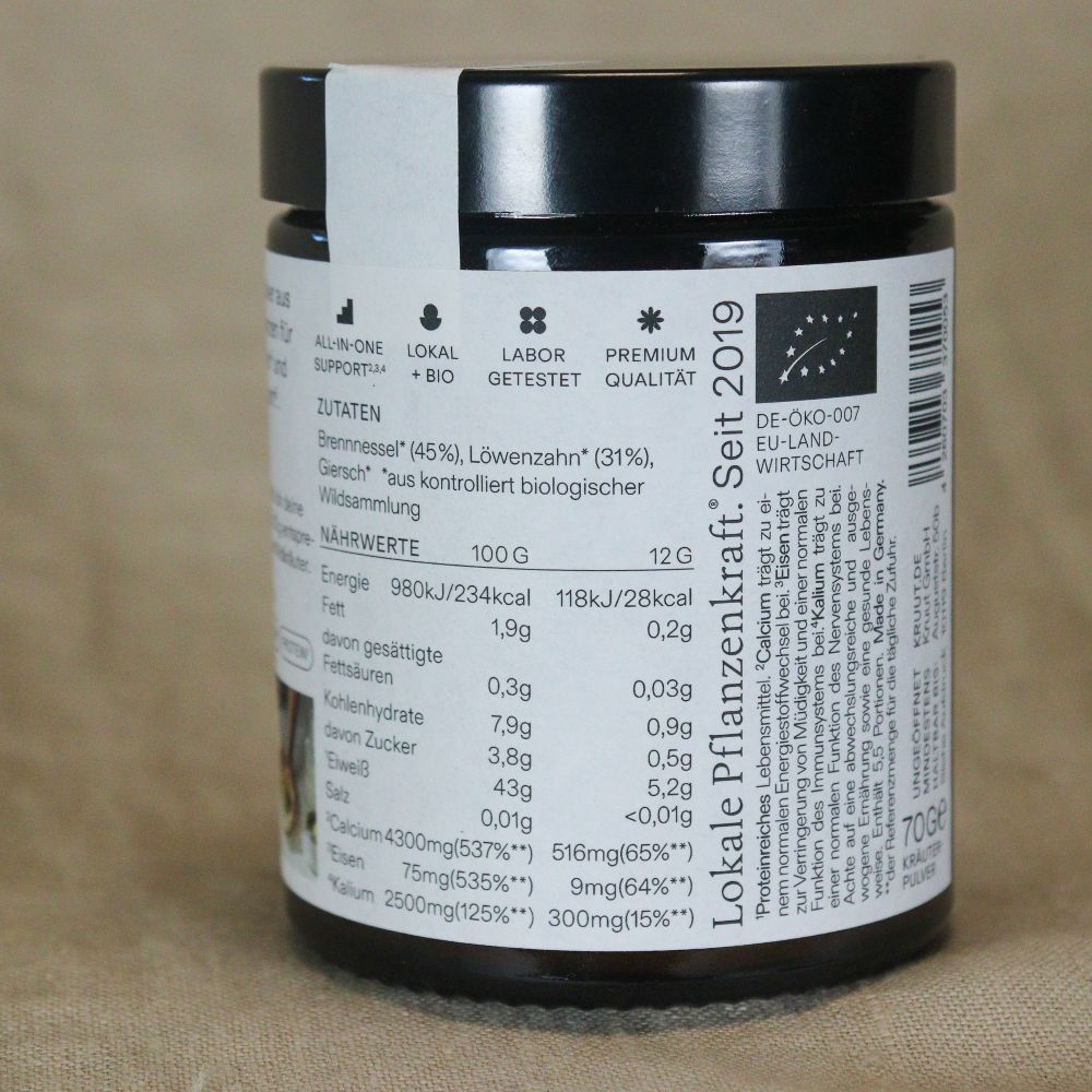 Kruut Heimische Superfoods  Wildkräuterpulver