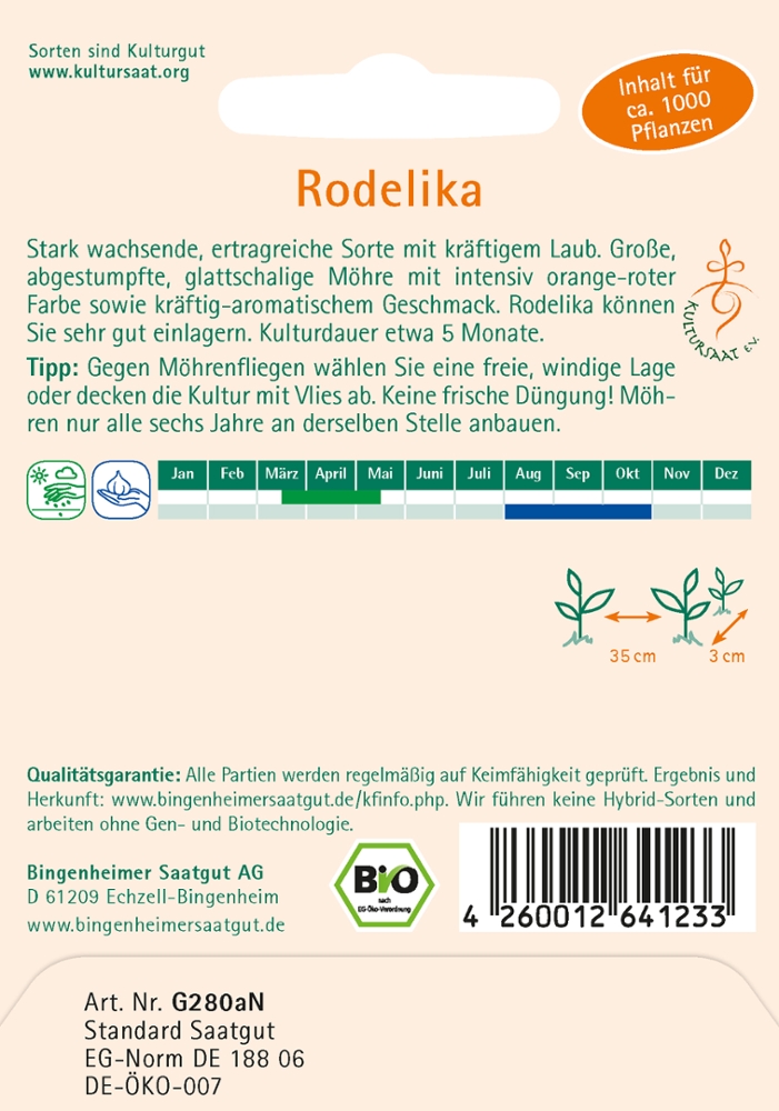 Möhre 'Rodelika'