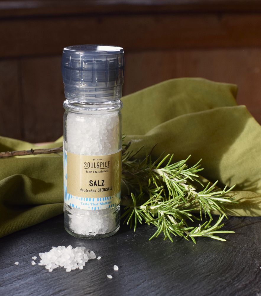 Salzmühle klein mit Deutschem Steinsalz Soul & Spice