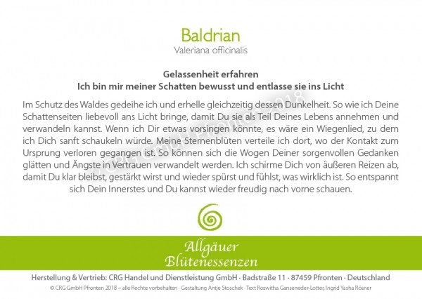 Baldrian - Blütenessenz