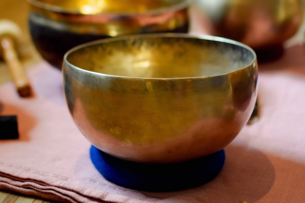 Filzring für Klangschalen blau