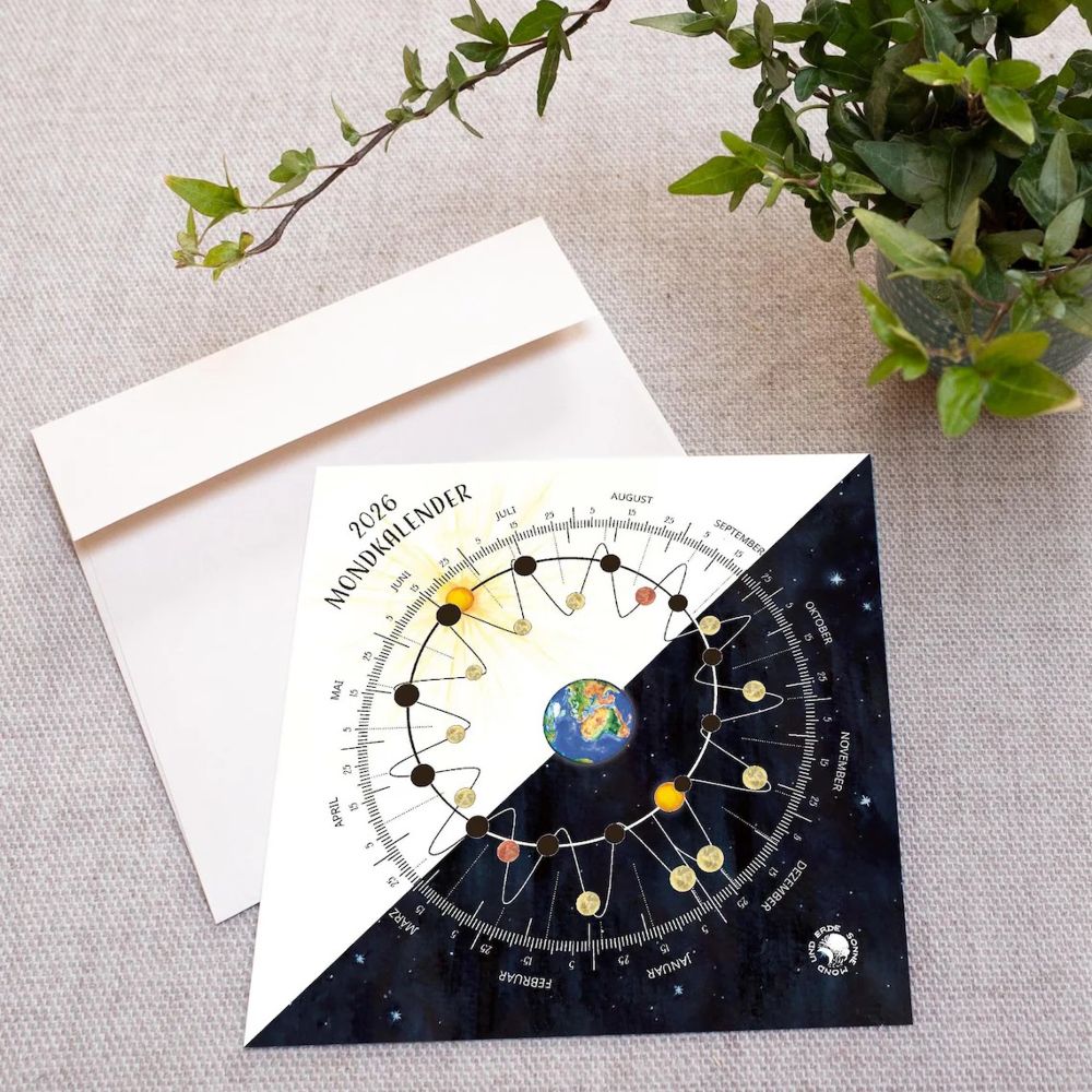 Mondkalender 2026 - Jahreskreis Postkarte
