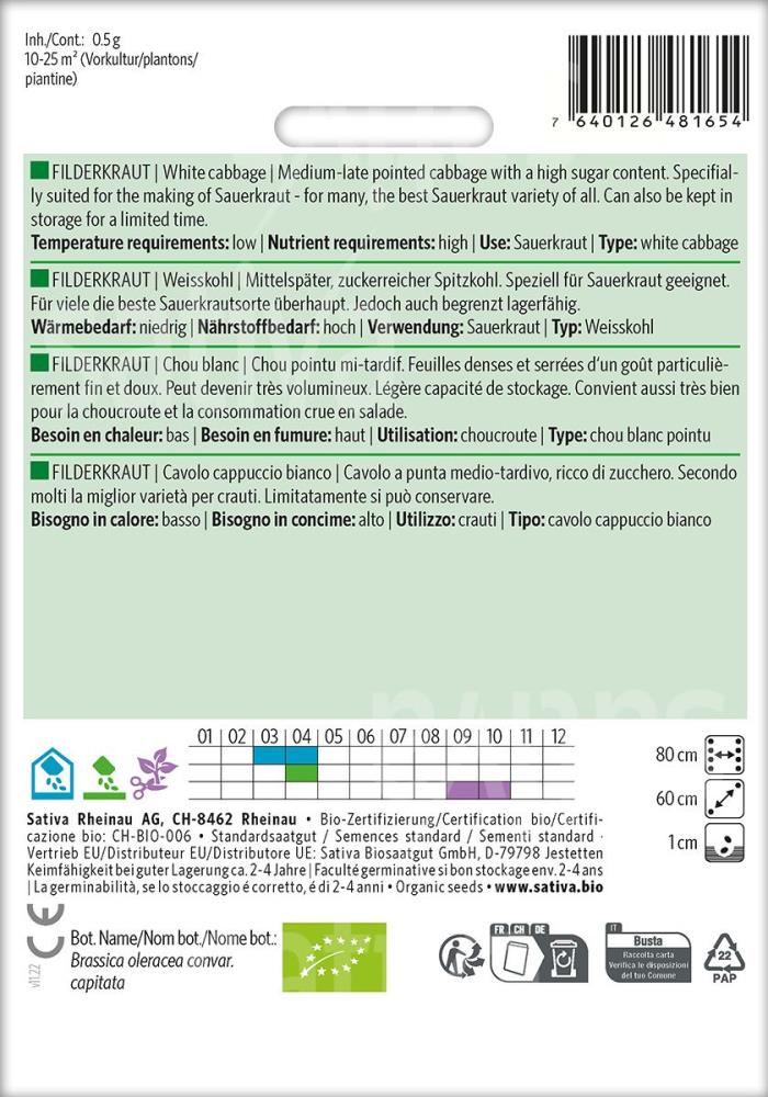 Weisskohl 'Filderkraut'