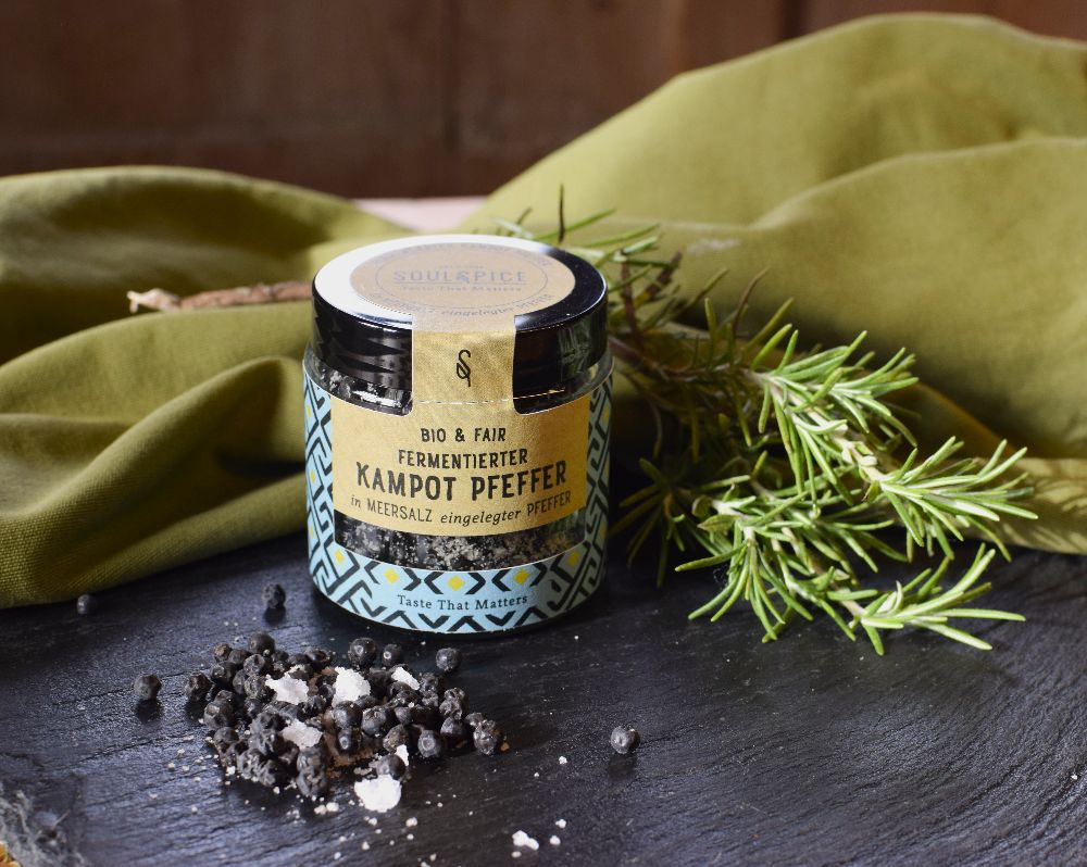 Kampotpfeffer fermentiert mit Meersalz Soul & Spice