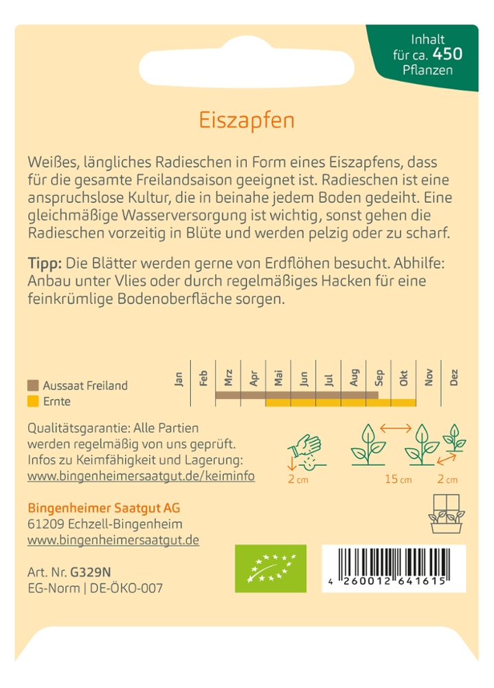 Weiße Radieschen 'Eiszapfen'
