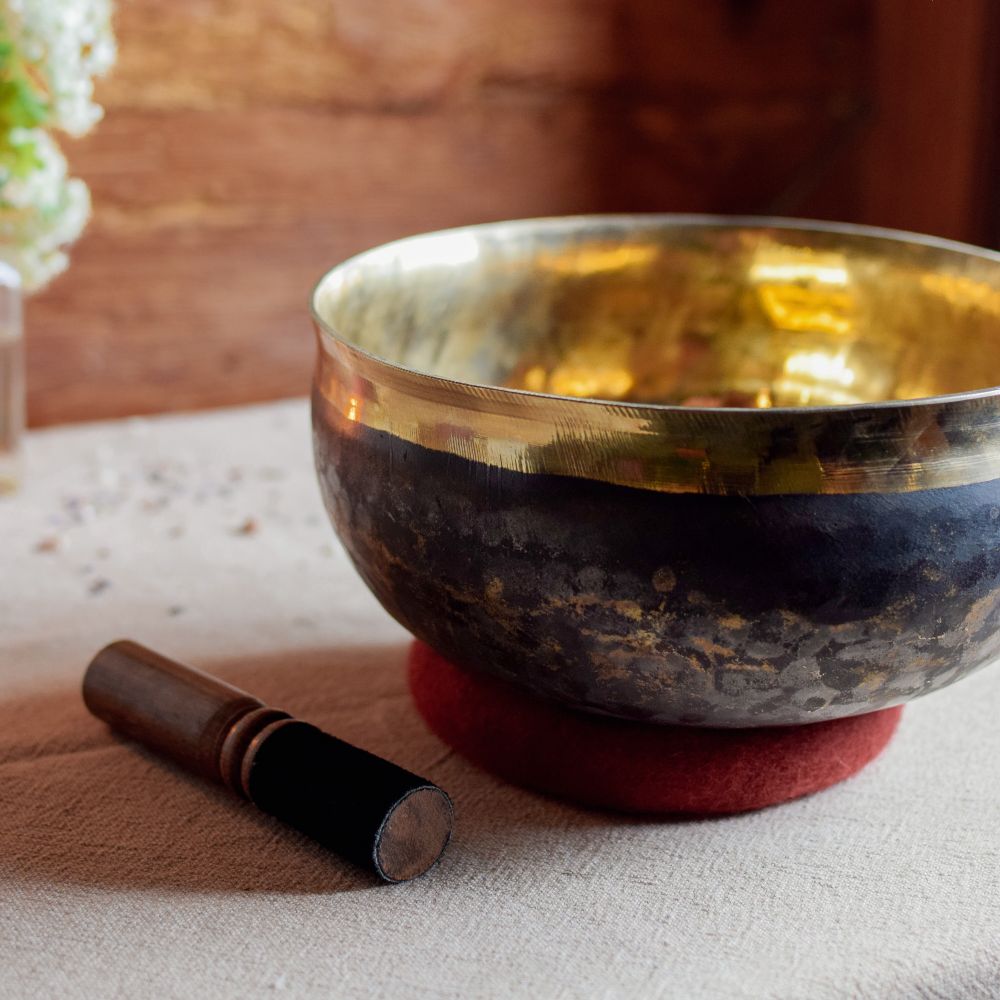 Filzring für Klangschalen dunkelrot