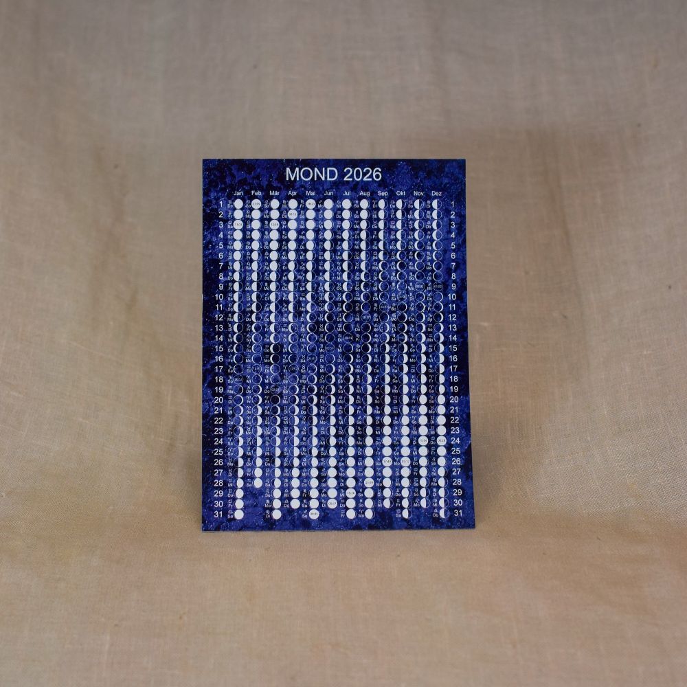 Mondkalender 2026 Postkarte