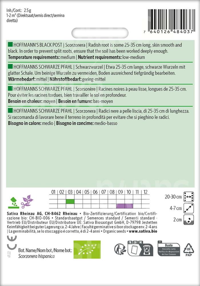 Schwarzwurzel 'Hoffmanns Schwarze Pfahl'