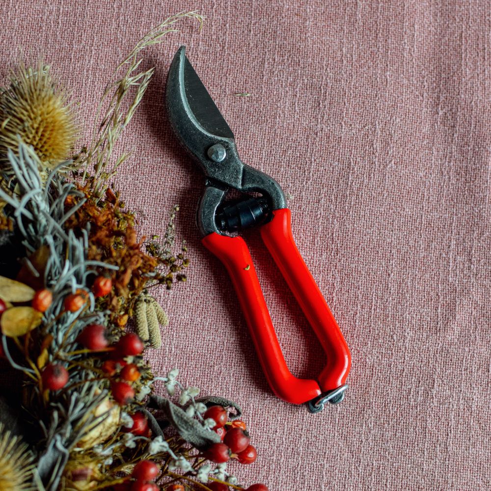 Blumenschere mit Drahtverschluss