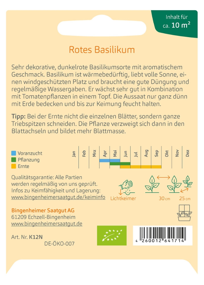 Basilikum 'rotblättrig''