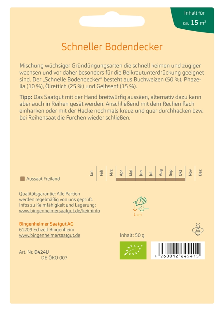 Gründüngung 'Schneller Bodendecker' Gründüngung 'Schneller Bodendecker'