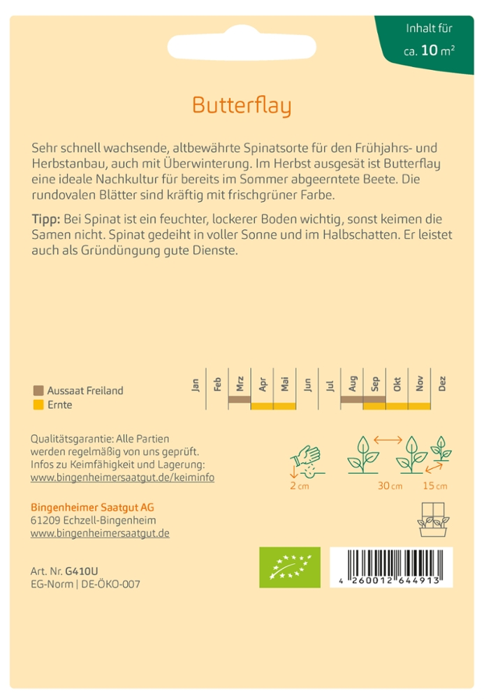 Spinat 'Butterflay' Spinat 'Butterflay'