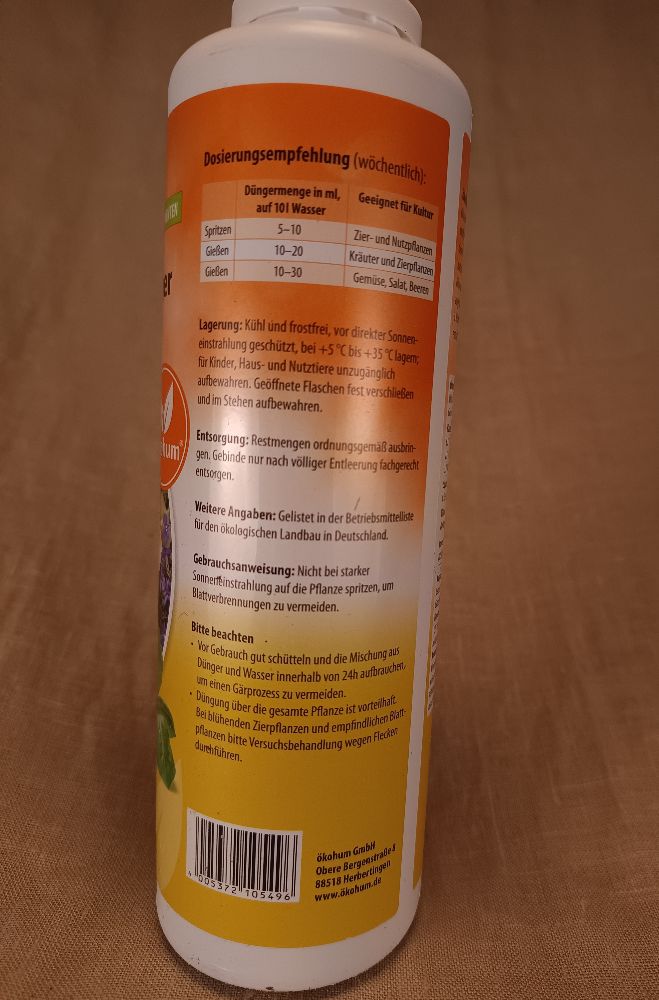 Bio-Flüssigdünger organisch