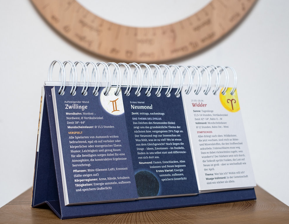 Astrologisches Mondrad mit Handbuch