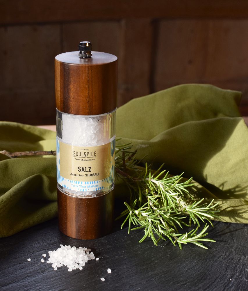 Holz-Salzmühle deutsches Steinsalz Soul & Spice