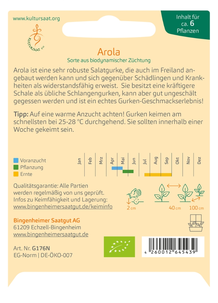 Schlangengurke 'Arola'