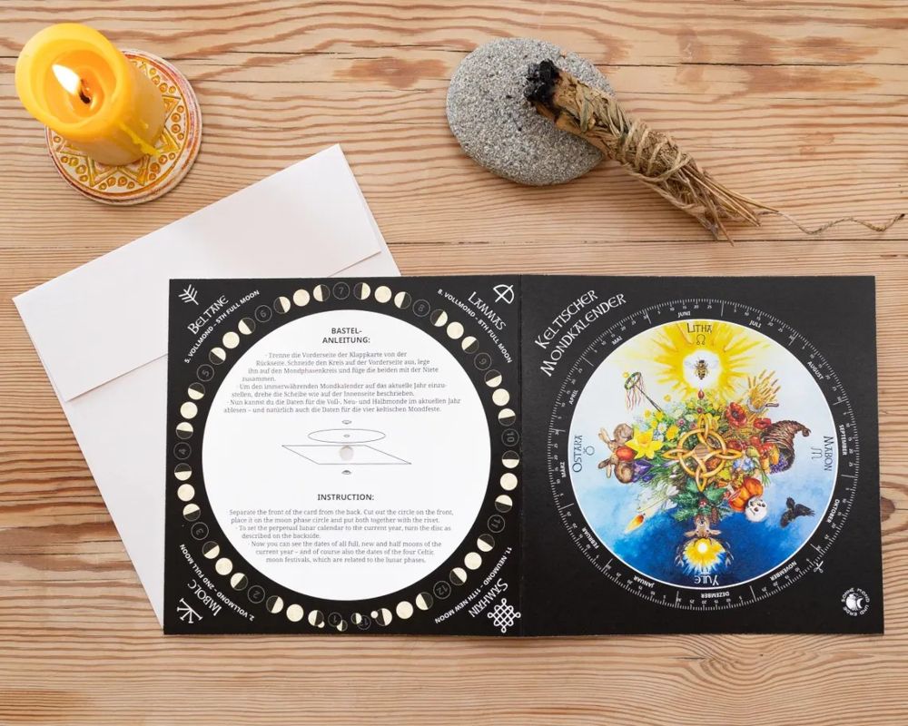 Keltischer Mondkalender - Klappkarte