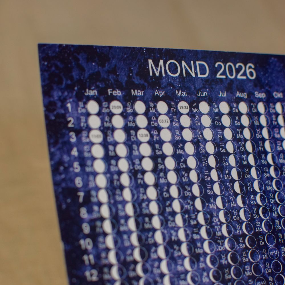 Mondkalender 2026 Postkarte